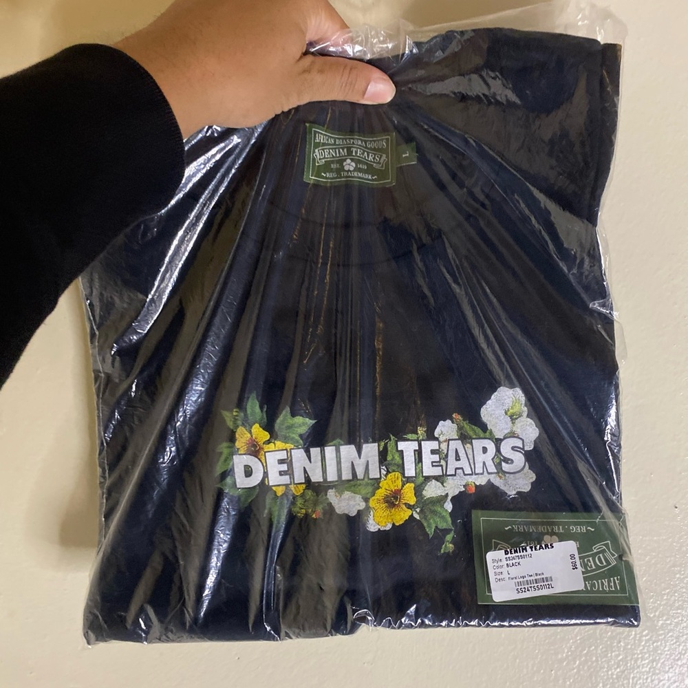 Denim Tears Spell Out L Shirt Floral Nature Art